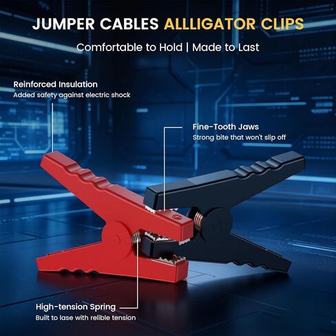 كابلات توصيل متوافقة مع بطاريات ديوالت 20 فولت، كابلات معززة للسيارات 8AWG 2FT مع محول كابل توصيل ديوالت، كابلات معززة للسيارات قوة لبدء تشغيل السيارة أو بطاريات الأدوات in Kuwait
