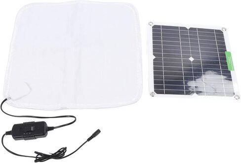 Solar Panel Heating Blanket Solar Panel Pet Heating Pad Pet Warmer Mat 12V 50W with Battery Box for Car Outdoor Pets in Kuwait