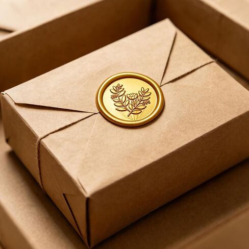 72Pcs Wax Seal Stickers, Wedding Invitation Envelope Seal Stickers Adhesive Backed Light Gold for Wedding, Mother's Day, Gift Wrapping (4 Leaf Styles) in Kuwait