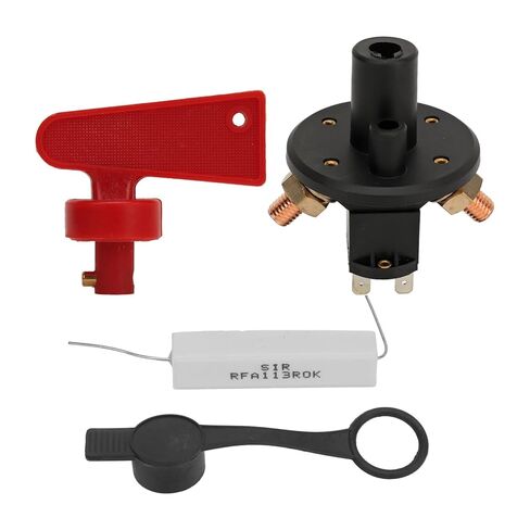 مفتاح فصل عازل البطارية الرئيسي، DC12 24V 400A Kill Switch مع محطة M10x2، ABS ومفتاح الطاقة المقطوع من النحاس لسلامة سباق السيارات والبطارية in Kuwait
