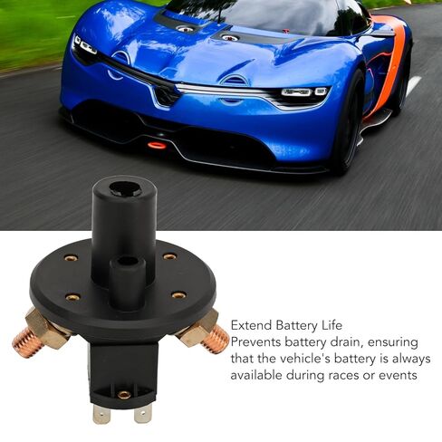 مفتاح فصل عازل البطارية الرئيسي، DC12 24V 400A Kill Switch مع محطة M10x2، ABS ومفتاح الطاقة المقطوع من النحاس لسلامة سباق السيارات والبطارية in Kuwait