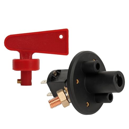 مفتاح فصل عازل البطارية الرئيسي، DC12 24V 400A Kill Switch مع محطة M10x2، ABS ومفتاح الطاقة المقطوع من النحاس لسلامة سباق السيارات والبطارية in Kuwait