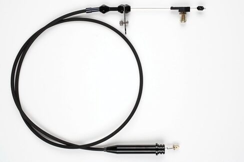 طقم كابل Lokar XKD-2700TP مع غطاء أسود من الفولاذ المقاوم للصدأ وتركيبات ألومنيوم سوداء لحقن نقل الحركة بمنفذ ضبط GM 700-R4 in Kuwait