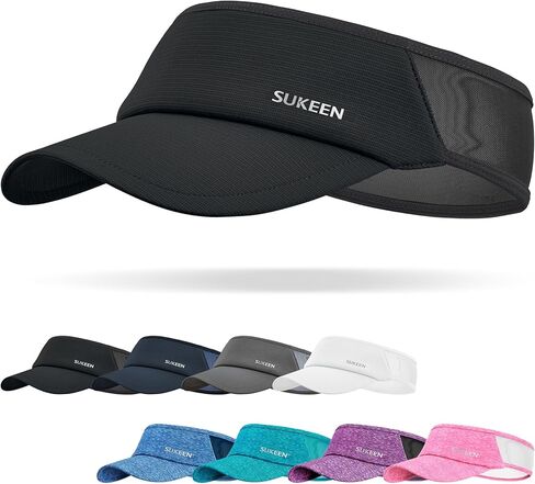 قبعة Sukeen Sports Sun Visor للنساء والرجال خفيفة الوزن ومحمولة ومبردة وقابلة للتمدد للجري والجولف والارتداء اليومي in Kuwait