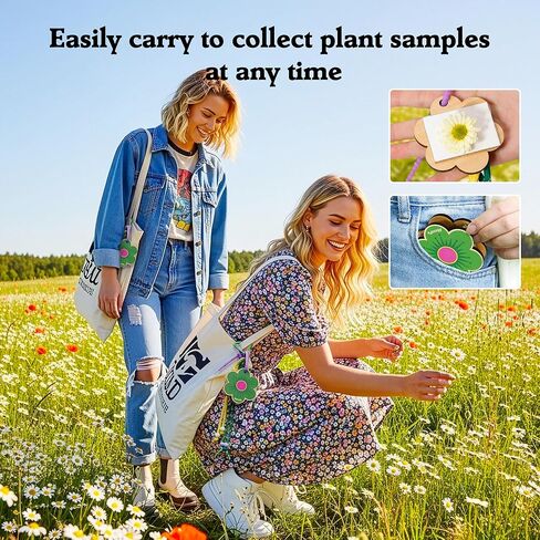 Aboofx Mini Flower Press 3" x 3", Pocket Flower Press Kit for DIY Crafts, Journaling and Gift for Nature Lovers in Kuwait