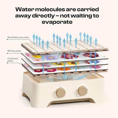 Caydo Electric Flower Press Kit, Fast Drying Flower Drying Machine, Air-Dried and Color Preserving for Arts and Crafts Lover, Preservation Kits for Bookmark Frame in Kuwait