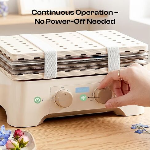 Caydo Electric Flower Press Kit, Fast Drying Flower Drying Machine, Air-Dried and Color Preserving for Arts and Crafts Lover, Preservation Kits for Bookmark Frame in Kuwait