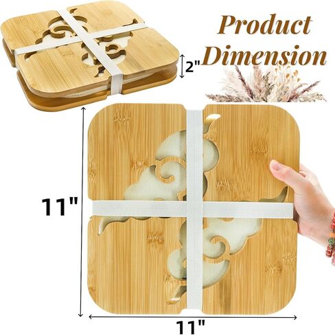 Noamus Extra Large Flower Press Kit, 11" x 11" Bamboo Floral Pressing Tool, 4 Layers Plant Preservation Kit, Dried Leaf Making DIY Set with Storage Bag for Resin Arts, Scrapbooking, Adults and Teens in Kuwait
