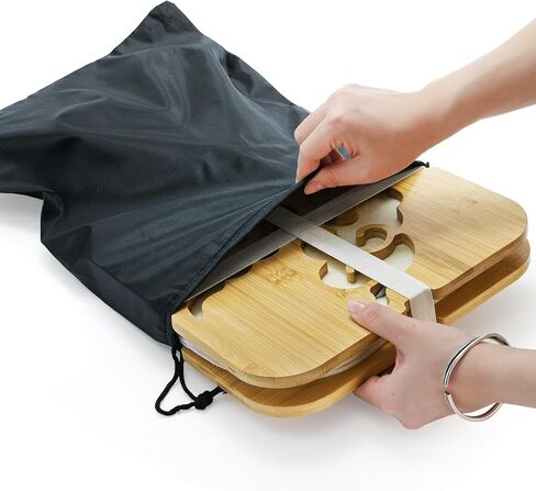 Noamus Extra Large Flower Press Kit, 11" x 11" Bamboo Floral Pressing Tool, 4 Layers Plant Preservation Kit, Dried Leaf Making DIY Set with Storage Bag for Resin Arts, Scrapbooking, Adults and Teens in Kuwait