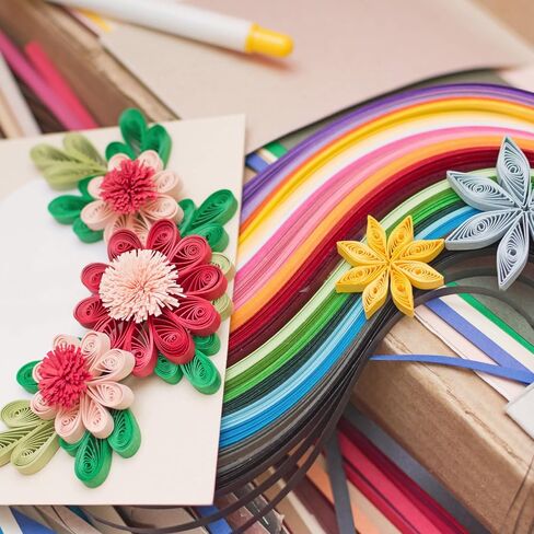 180pcs Quilling Strips Paper 1/8"(3mm) 54cm Origami Paper Quilling Strip for Art DIY Hand Craft 36 Colors in Kuwait