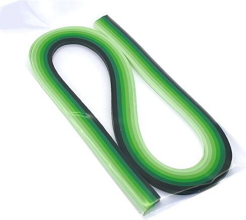 Multi-Color Green Paper Quilling Strips Set Gradient 6colors Quilling Paper-21inch Length-Width 3mm 0.12 in in Kuwait