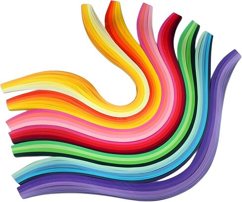 Multi-Color Green Paper Quilling Strips Set Gradient 6colors Quilling Paper-21inch Length-Width 3mm 0.12 in in Kuwait
