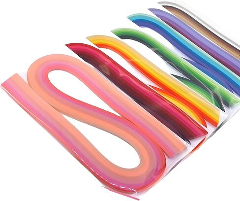 Multi-Color Green Paper Quilling Strips Set Gradient 6colors Quilling Paper-21inch Length-Width 3mm 0.12 in in Kuwait