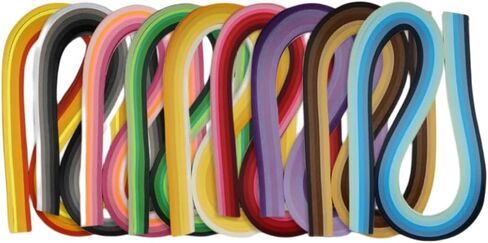 Multi-Color Green Paper Quilling Strips Set Gradient 6colors Quilling Paper-21inch Length-Width 3mm 0.12 in in Kuwait