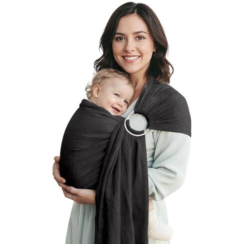 Baby Ring Sling Wrap, Lightweight Baby Carrier Sling Toddler Sling, Cotton Infants Wraps Carrier (7-35 lbs) for Toddlers, Cream in Saudi Arabia