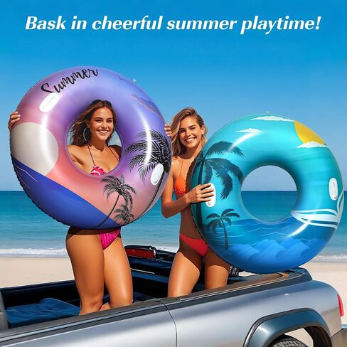 عوامات حمام السباحة من HeySplash، أنابيب حمام السباحة للبالغين، عوامات حمام السباحة القابلة للنفخ، عوامات حمام السباحة الممتعة لألعاب تزيين حفلات حمام السباحة والشاطئ والبحيرة والنهر in Kuwait