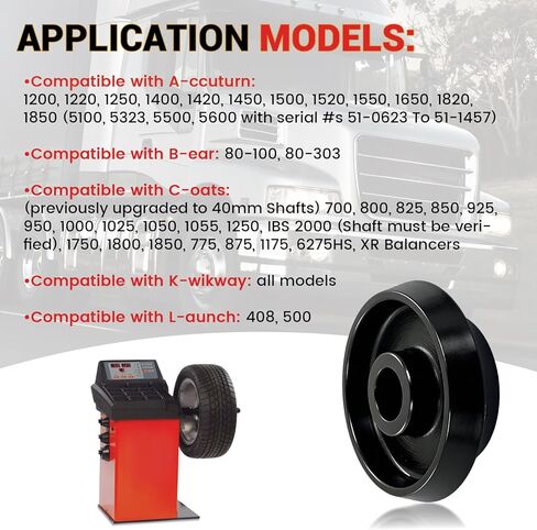 Wheel Balancer Truck Dual Collet Centering Cone 4.72"-6.85" Fit for 40mm Shaft Replace 2051-40 205140 in Kuwait