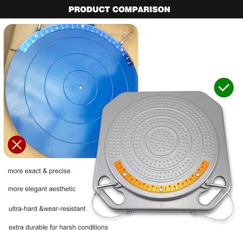 RULLINE Wheel Alignment Turn Plates 4 Ton Capacity Pair Brass Dial 1° Increments 60° Left/Right Rotation Heavy-Duty Alignment & Balancing Tools with Locking Pins and Handle Slots in Kuwait