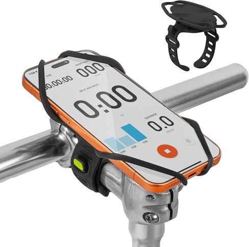 Bone Bike Tie 6 Pro، حامل هاتف للدراجة للجذع، حامل MTB سيليكون مقاوم للخدش وممتص للصدمات مع حماية مزدوجة الحزام، حامل هاتف لركوب الدراجات لهواتف iPhone والهواتف الذكية 4.7 بوصة - 7.2 بوصة (جذعية) in Kuwait
