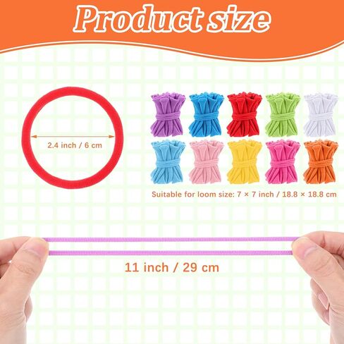 Ckhoid 1000 Pcs Refill Loops for & Inch Weaving Loom, Colored Loom Loops for Potholder Making, Durable Nylon Elastic Weaving Loop Craft Flexible Loom Kit for Adults DIY Projects Gifts in Kuwait