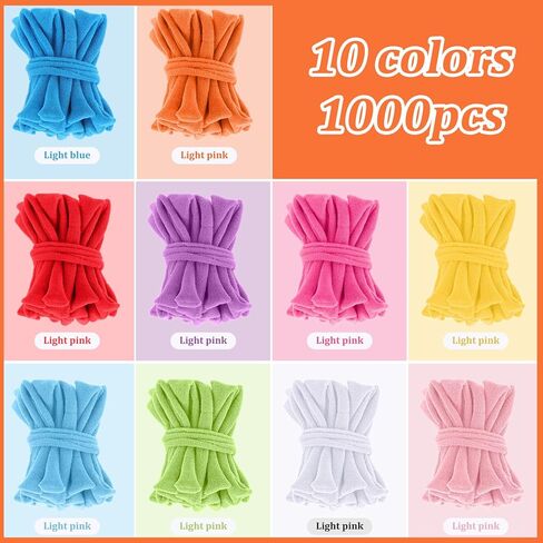 Ckhoid 1000 Pcs Refill Loops for & Inch Weaving Loom, Colored Loom Loops for Potholder Making, Durable Nylon Elastic Weaving Loop Craft Flexible Loom Kit for Adults DIY Projects Gifts in Kuwait