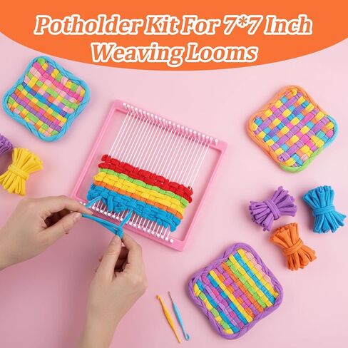 Ckhoid 1000 Pcs Refill Loops for & Inch Weaving Loom, Colored Loom Loops for Potholder Making, Durable Nylon Elastic Weaving Loop Craft Flexible Loom Kit for Adults DIY Projects Gifts in Kuwait
