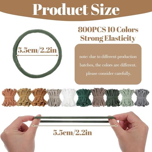 HANLANXUE 800 PCS Loom Loops Refill for Potholder Weaving Loom Kit, 10 Colors Weaving Looms Refill Loops for 7in Looms Durable Nylon Weavings Craft Bands for Kids Adults DIY Projects Supplies in Kuwait