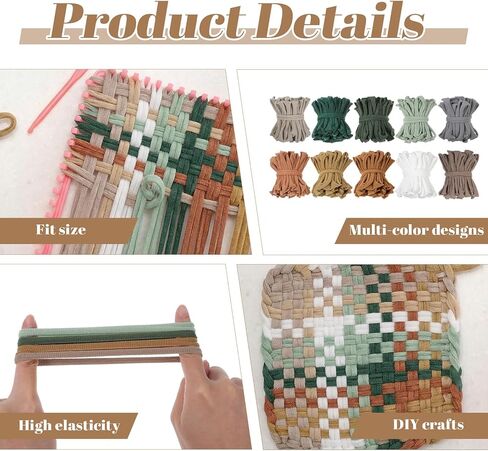 HANLANXUE 800 PCS Loom Loops Refill for Potholder Weaving Loom Kit, 10 Colors Weaving Looms Refill Loops for 7in Looms Durable Nylon Weavings Craft Bands for Kids Adults DIY Projects Supplies in Kuwait