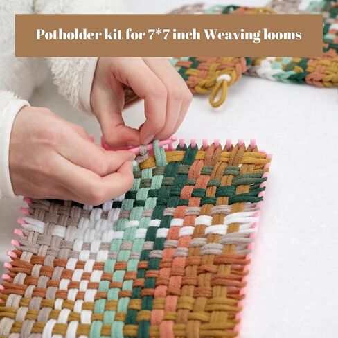 HANLANXUE 800 PCS Loom Loops Refill for Potholder Weaving Loom Kit, 10 Colors Weaving Looms Refill Loops for 7in Looms Durable Nylon Weavings Craft Bands for Kids Adults DIY Projects Supplies in Kuwait