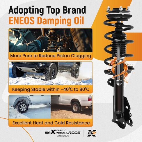 maXpeedingrods Front Struts for Honda Civic Sedan 2013-2015, 272926 272925 Shock Absorbers Complete Struts with Coil Spring Assembly 2Pcs in Kuwait