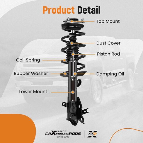 maXpeedingrods Front Struts for Honda Civic Sedan 2013-2015, 272926 272925 Shock Absorbers Complete Struts with Coil Spring Assembly 2Pcs in Kuwait