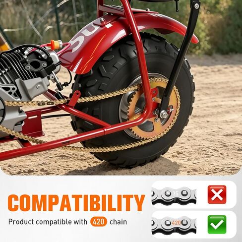 ضرس سلسلة خلفي عالي السرعة 40T ضرس 3 + 4 فتحات لدراجة كولمان B200R B200 B200RSV RT200 RB200 CT200U CT200UEX BT200X #40 41 420 سلسلة in Saudi Arabia