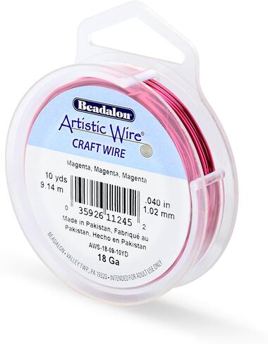 Artistic Wire, 18 Gauge (1.0 mm), Magenta, 10 yd (9.1 m) in Saudi Arabia
