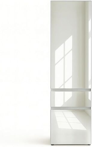 Modular Wood Closet Cabinet with Mirror in White in Kuwait