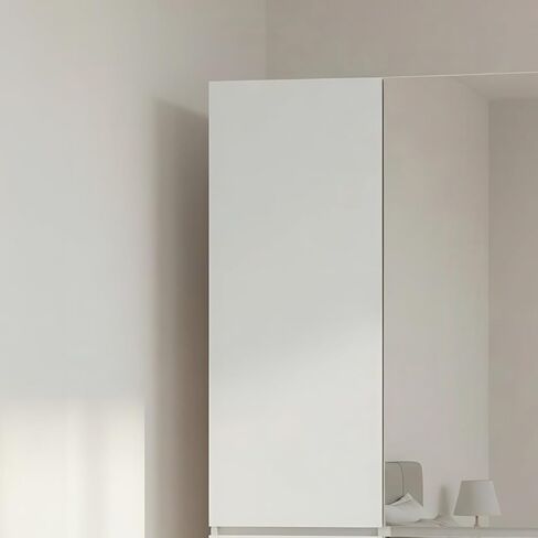 Modular Wood Closet System with Mirror in White in Kuwait