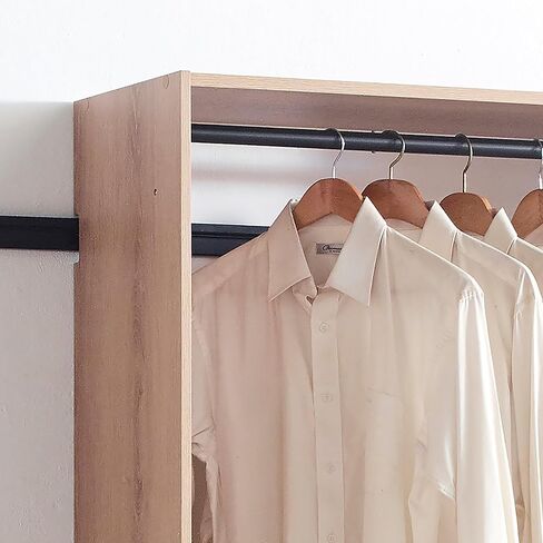 Oak Wall Mounted Wood Closet System in Kuwait