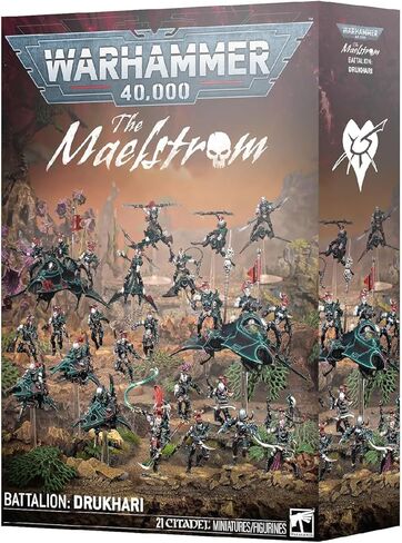 Warhammer 40,000 The Maelstrom Battalion Drukhari 21 Miniatures Succubus Venoms Reavers Hellions Wyches in Kuwait