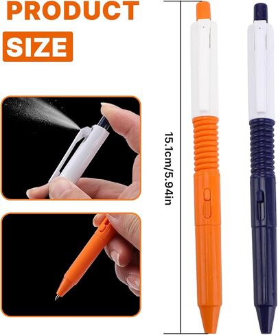 2pcs Pen that Sprays Water,2 in 1 Funny Prank Retractable Pens for Pranks Tricks, Writing and Spraying(Blue+Orange) in Kuwait