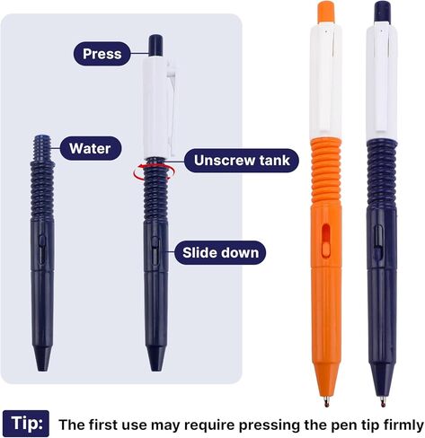 2pcs Pen that Sprays Water,2 in 1 Funny Prank Retractable Pens for Pranks Tricks, Writing and Spraying(Blue+Orange) in Kuwait