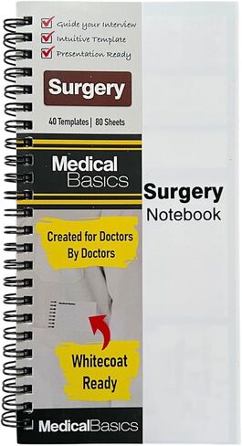 دفتر ملاحظات طويل للجراحة - قوالب تقريب المريض الجراحي لطلاب الطب، والمقيمين في الجراحة، NP، PA in Kuwait