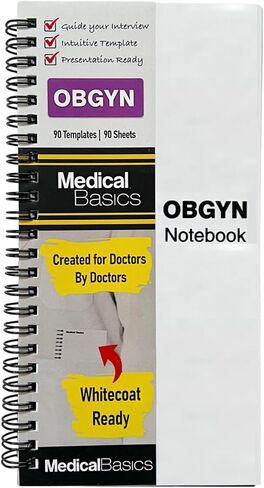 OB/GYN Tall Notebook – Obstetrics & Gynecology H&P Templates for Medical Students, OB Residents, NP, Midwife in Kuwait