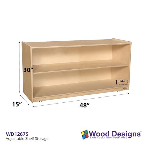 Wood Designs Adjustable Shelf Storage – Wooden Classroom Bookcase with Adjustable Shelves in Kuwait