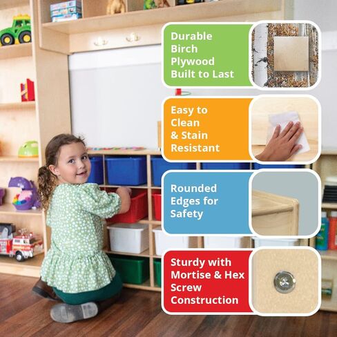 Wood Designs Adjustable Shelf Storage – Wooden Classroom Bookcase with Adjustable Shelves in Kuwait