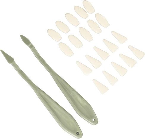Generic Sketch Sponge Wiper, Plastic Handle with Triangular and Oval Head Shapes, 2 Pieces with 20 Replacement Sponge Heads, for Drawing Wiping and Erasing Art Sketch Tools in Kuwait