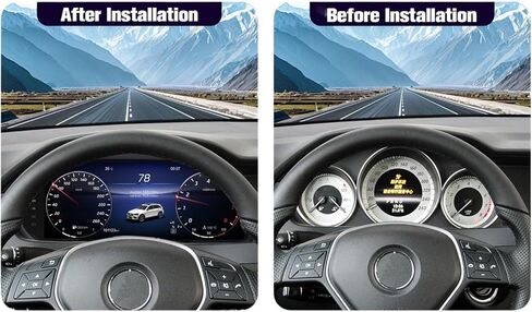 12.3’’ Digital Instrument Cluster Compatible With Mercedes-Benz C-Class W204 (2011–2014) NTG 4.5 Dashboard Gauge Panel in Kuwait