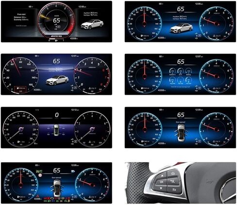 12.3’’ Digital Instrument Cluster Compatible With Mercedes-Benz C-Class W204 (2011–2014) NTG 4.5 Dashboard Gauge Panel in Kuwait