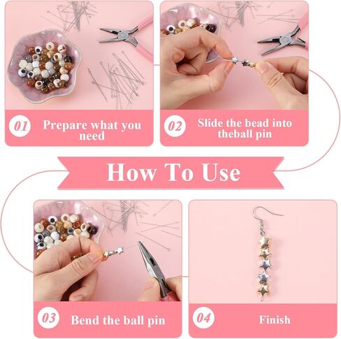 500 Pcs Eyepins for Jewelry Making,50 mm Length Silver Jewelry Eye Pins, Bulk Stainless Steel Eye Pins for Crafts, DIY Bracelets, Earrings and Beading Projects in Kuwait