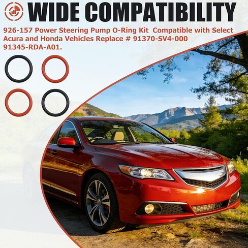 مجموعة حلقات دائرية لمضخة التوجيه 926-157 (مجموعة من 4) متوافقة مع مركبات مختارة من Acura وHonda # 91370-SV4-000 91345-RDA-A01 in Kuwait