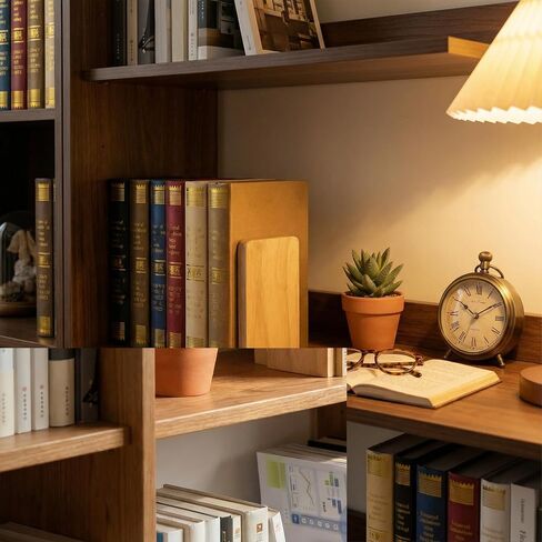 قطعتان من نهايات الكتب الخشبية للأرفف، ونهايات الكتب الثقيلة، والأقراص المضغوطة، والملفات، وألعاب الفيديو، ومنظم الكتب للوازم المدرسية والمكتب المنزلي (2، صغير) in Kuwait