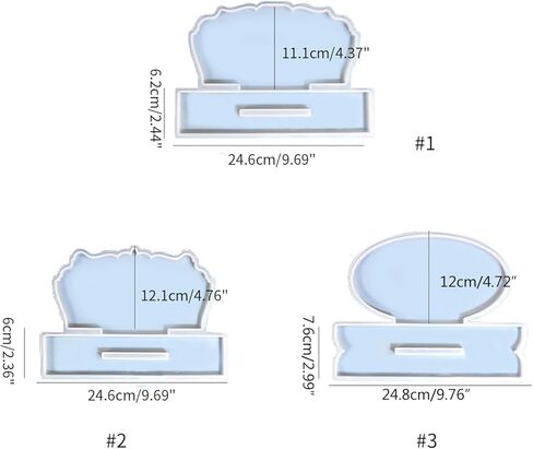 Photo Frame Resin Mold Silicone Big Picture Frame Silicone for Epoxy/Round for Home Table Décor Ornaments in Kuwait